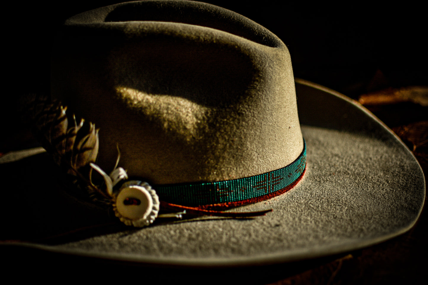 Hat Band — “Larch” in turquoise