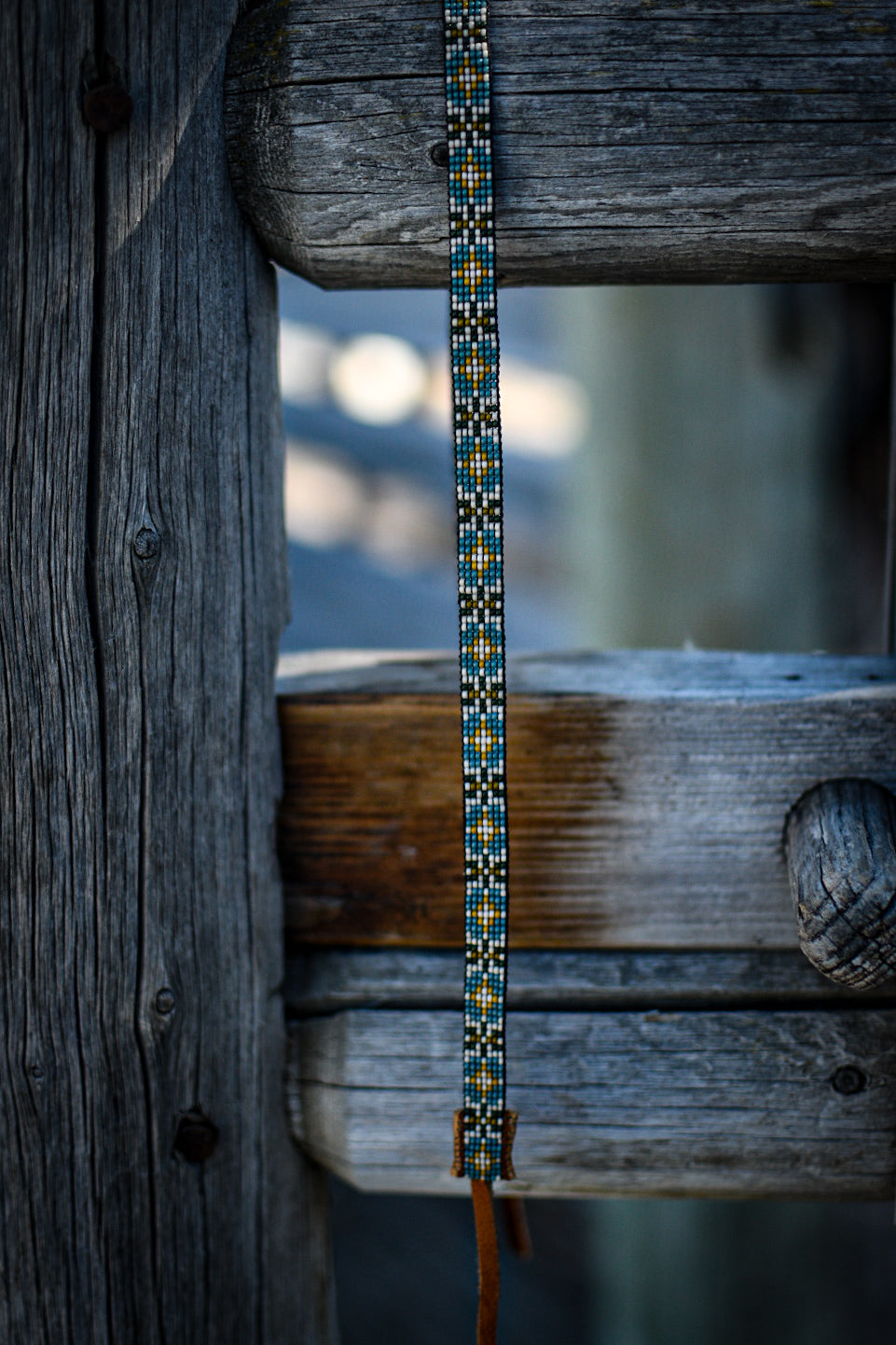 Hat Band — “Flora” in blue