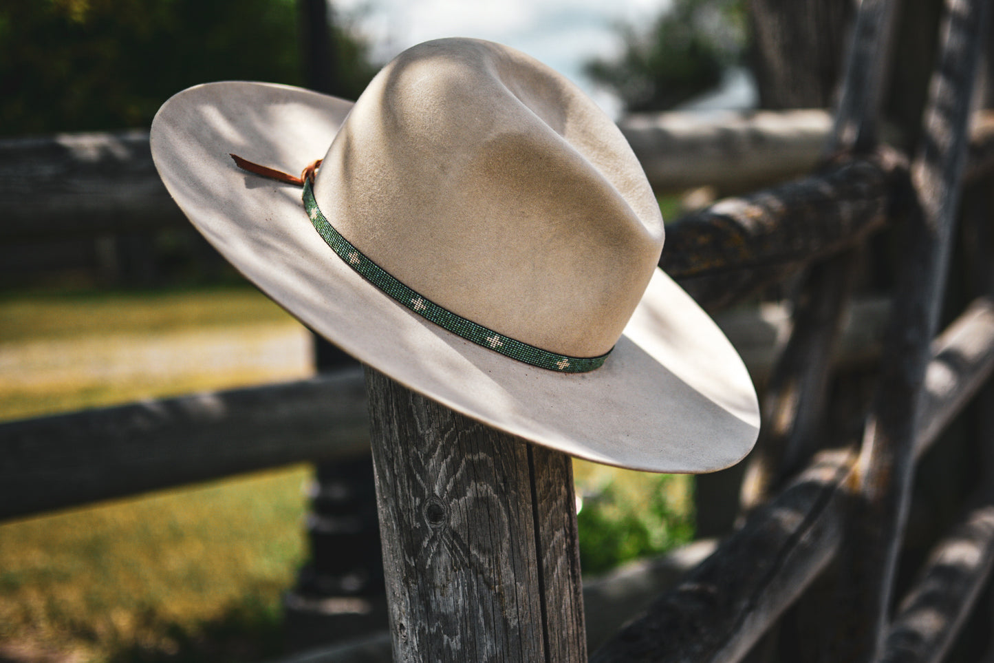 Hat Band — Made to Order — “Turquoise Crosses”