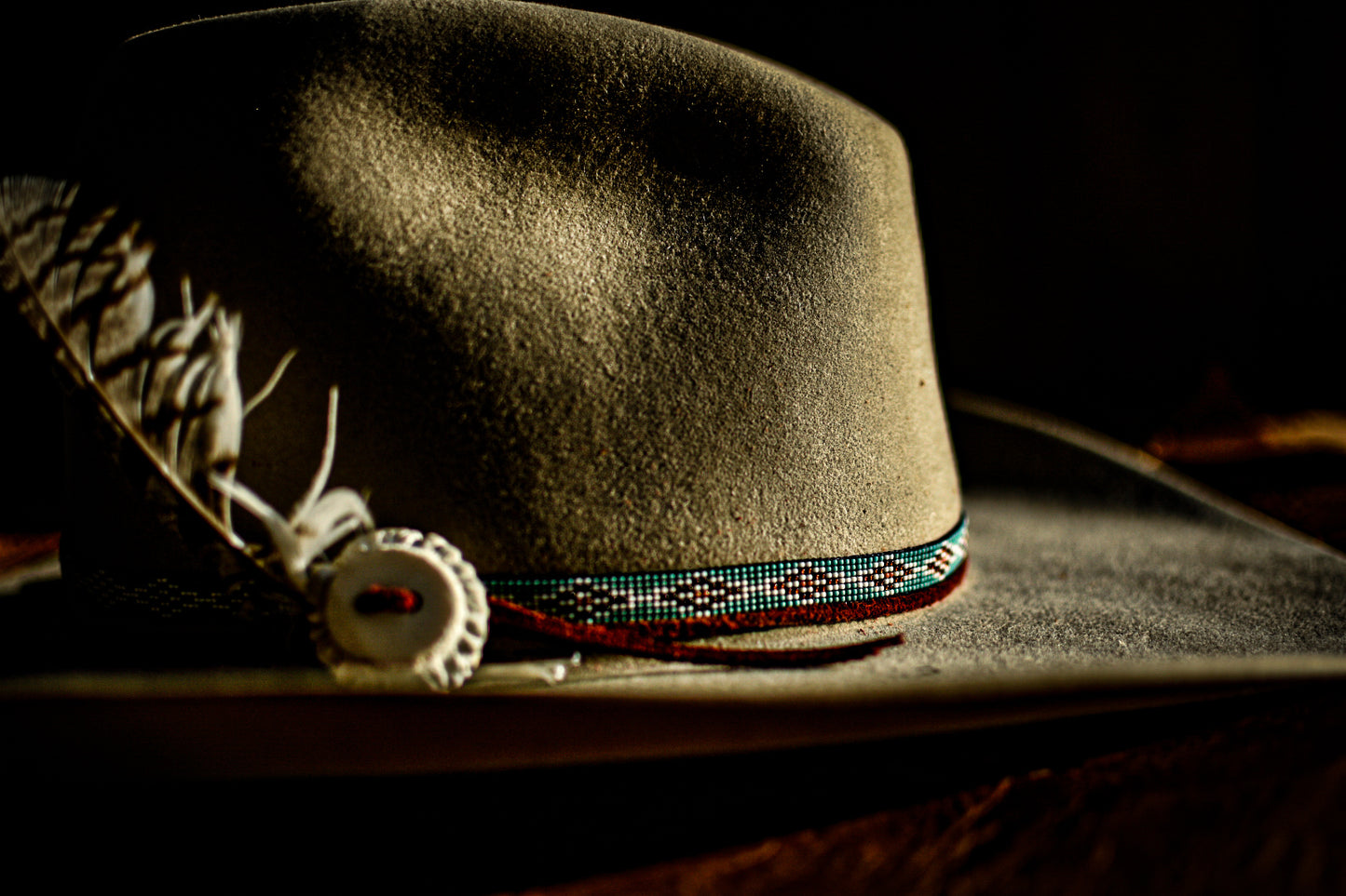 Hat Band — “Buck Creek” in light blue