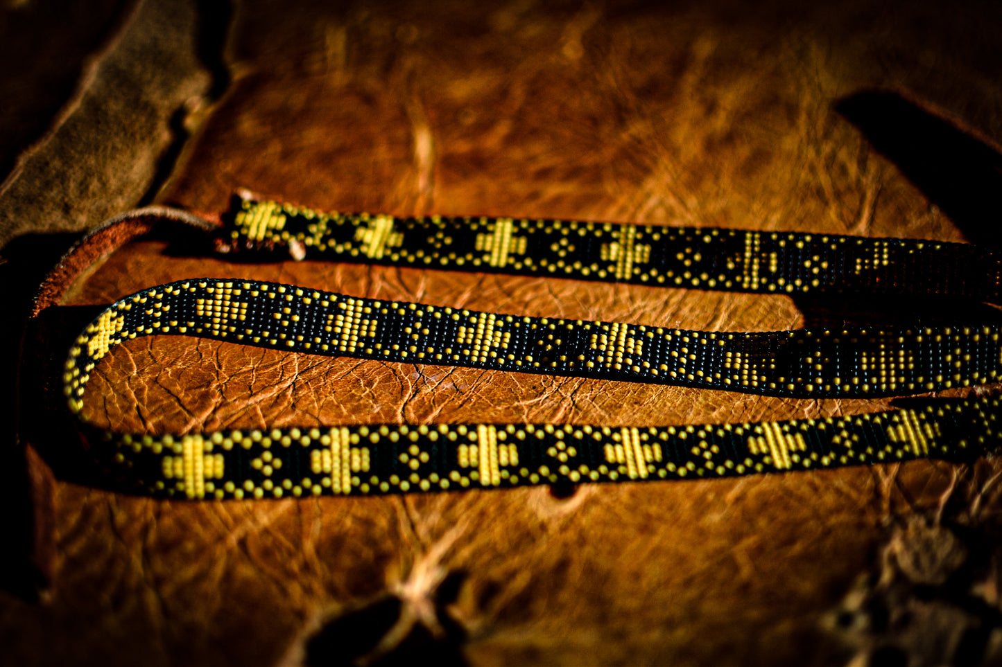Hat Band — “Crosses” in yellow