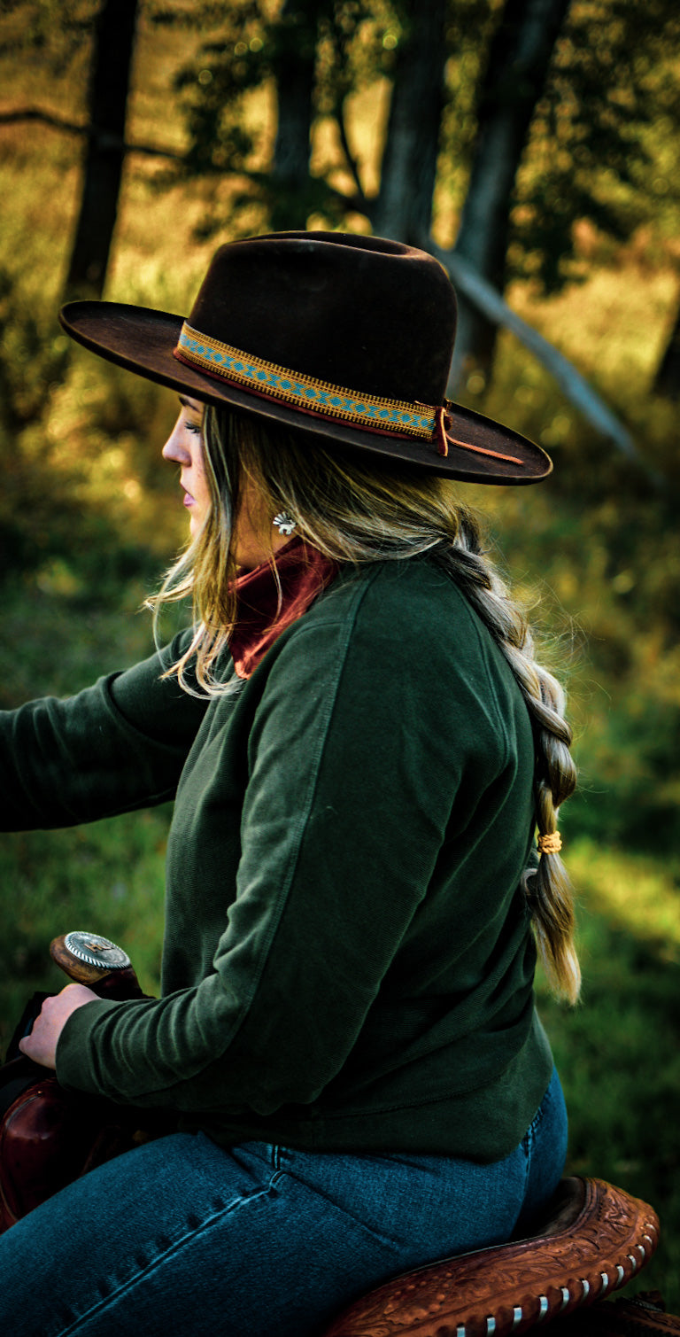 Hat Band — “Boulder Falls” in blue