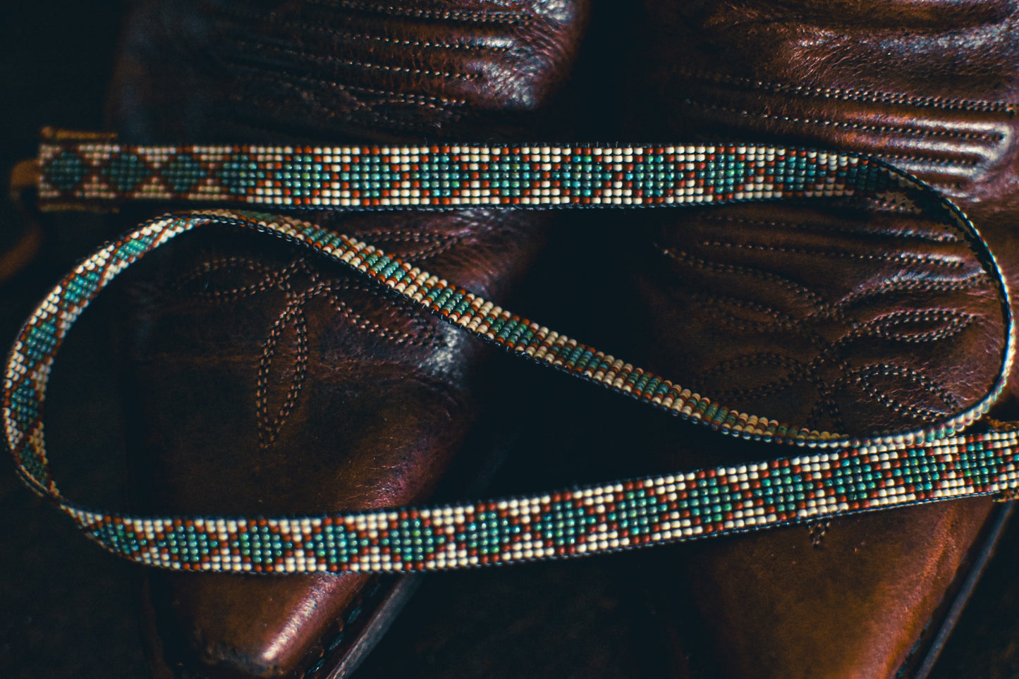 Hat Band — “ Turquoise Diamonds”