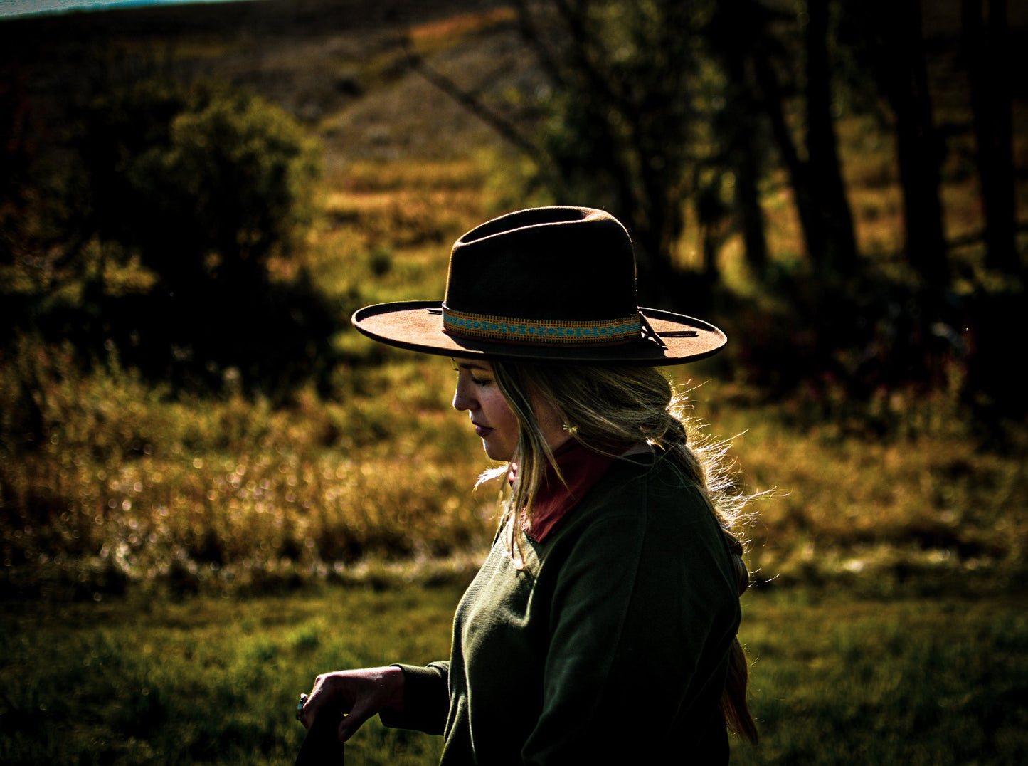 Hat Band — “Boulder Falls” in blue