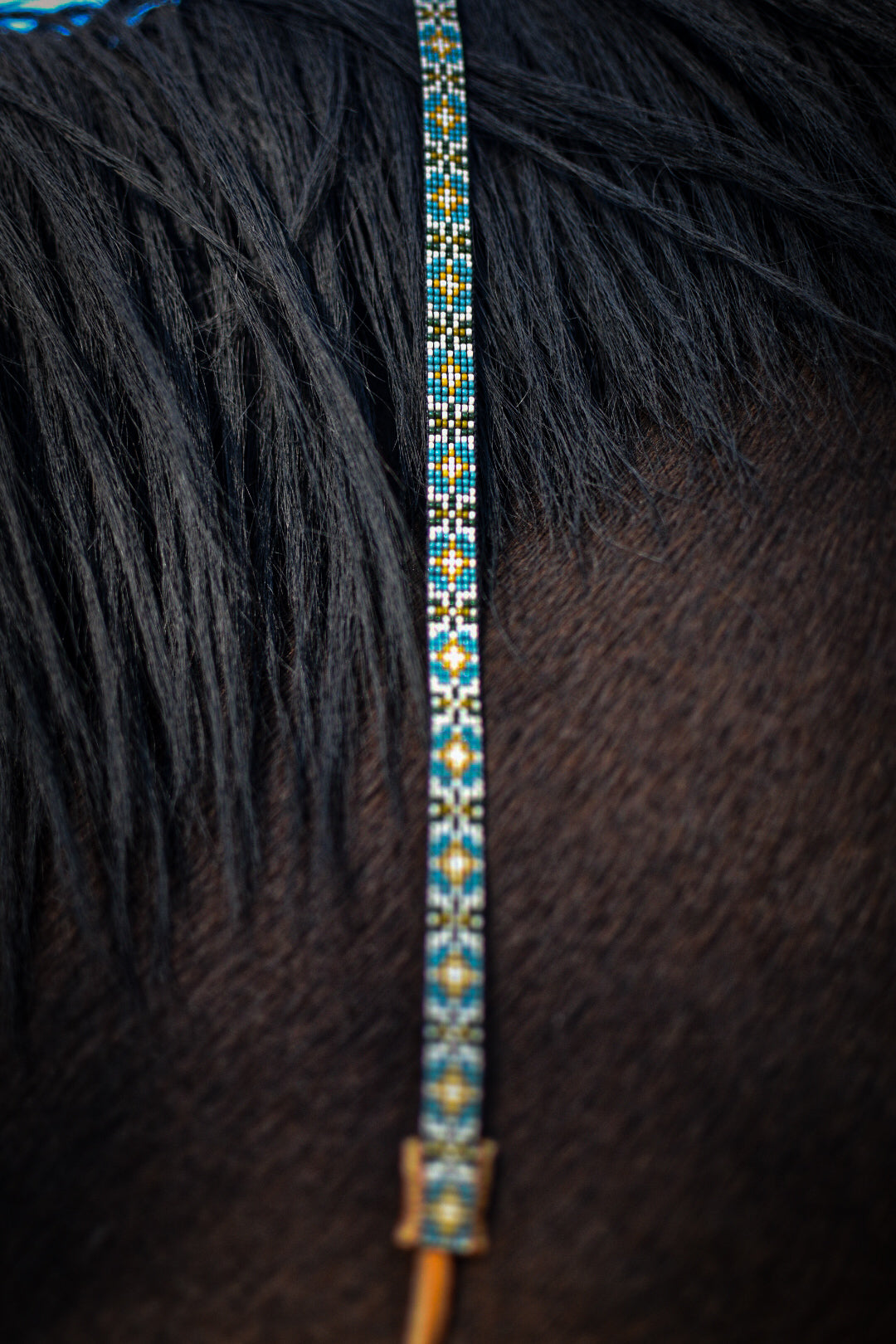 Hat Band — “Flora” in blue