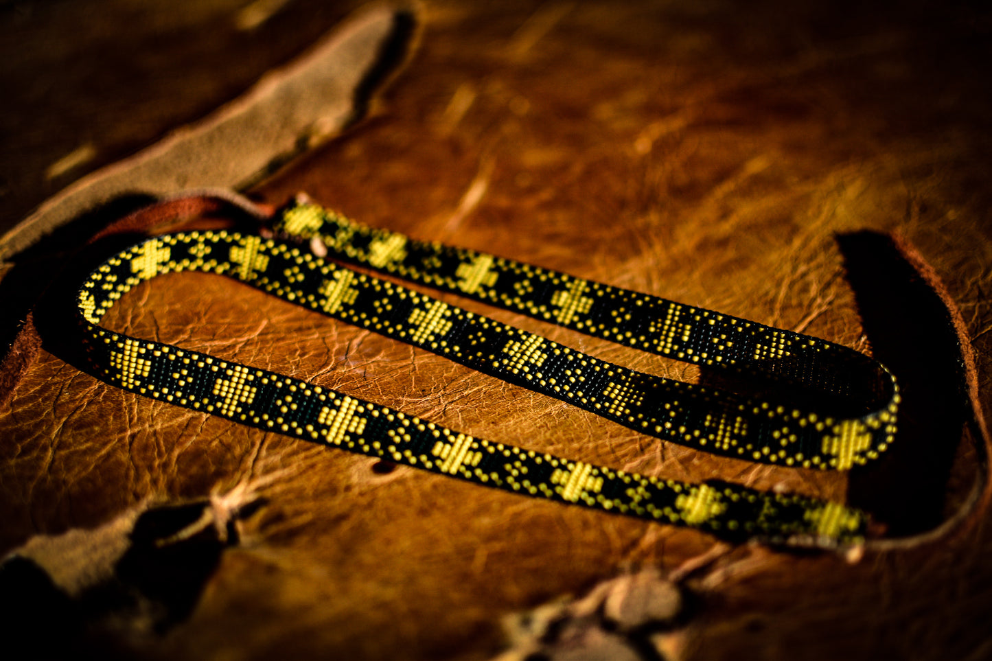 Hat Band — “Crosses” in yellow