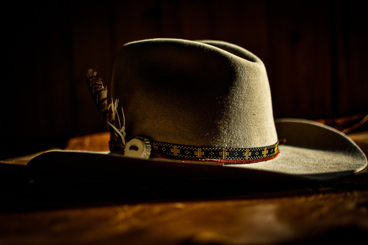Hat Band — “Crosses” in yellow