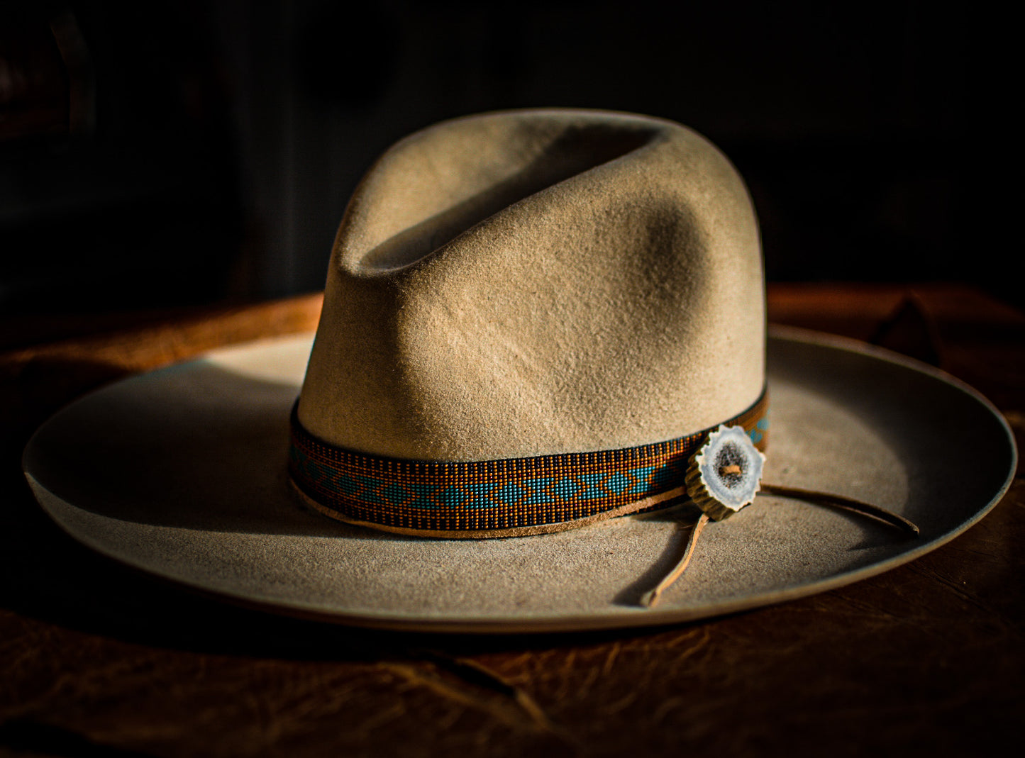 Hat Band — “Boulder Falls” in blue