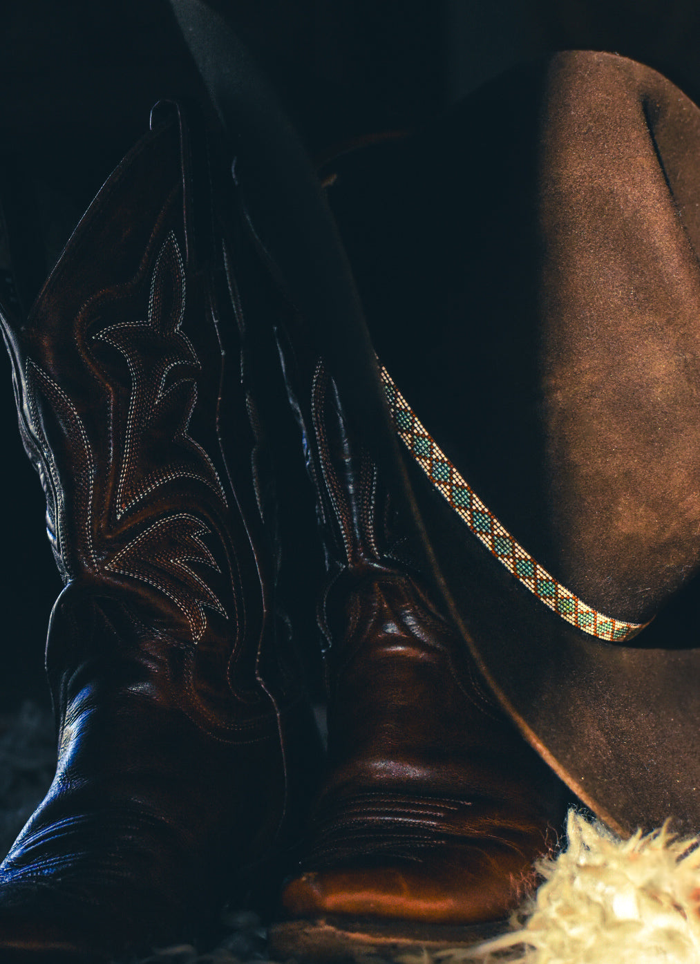 Hat Band — Made to Order — “Turquoise Diamonds”