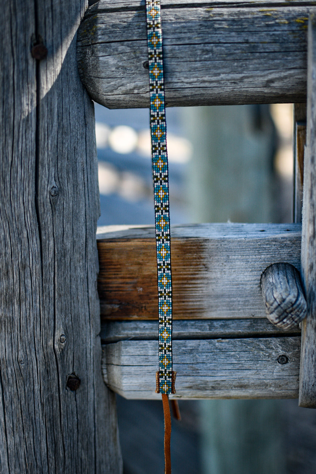 Hat Band — “Flora” in blue