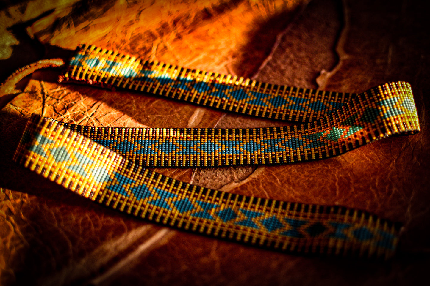 Hat Band — “Boulder Falls” in blue