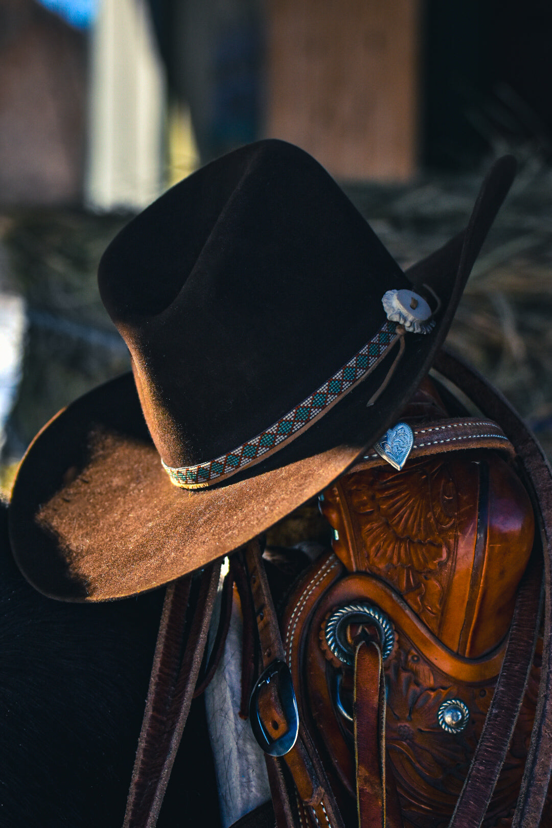 Hat Band — Made to Order — “Turquoise Diamonds”