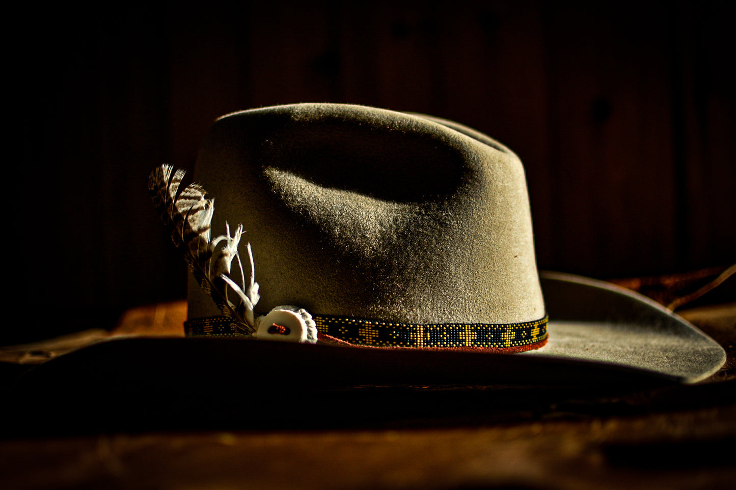 Hat Band — “Crosses” in yellow