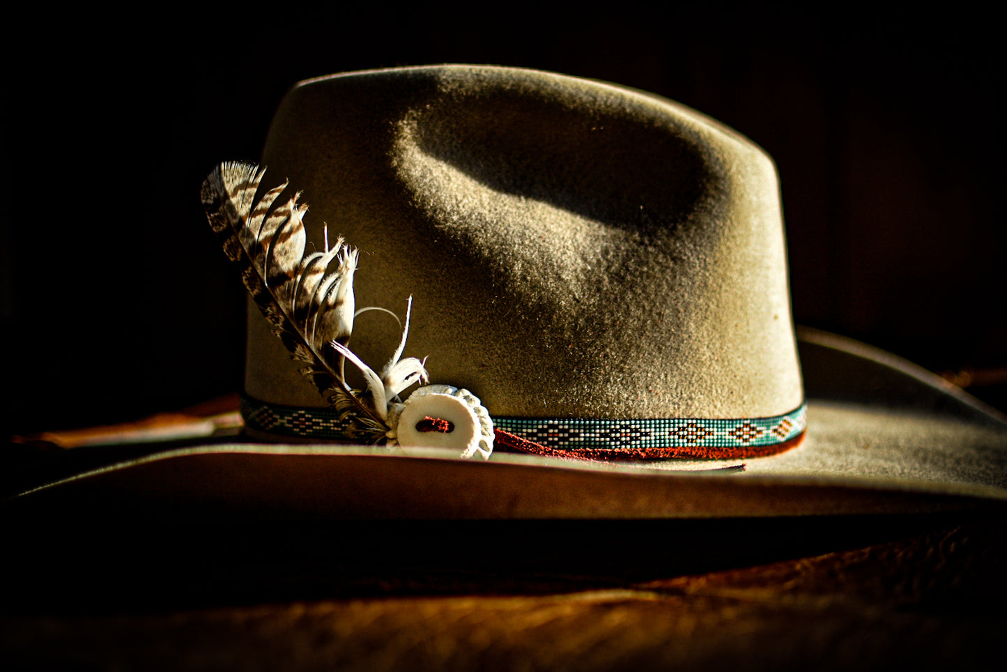 Hat Band — “Buck Creek” in light blue