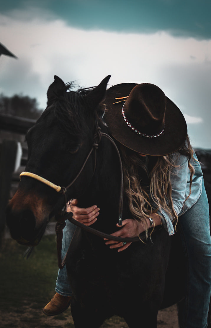 Hat Band — Made to Order— “Saddle Blanket” (narrow - red)