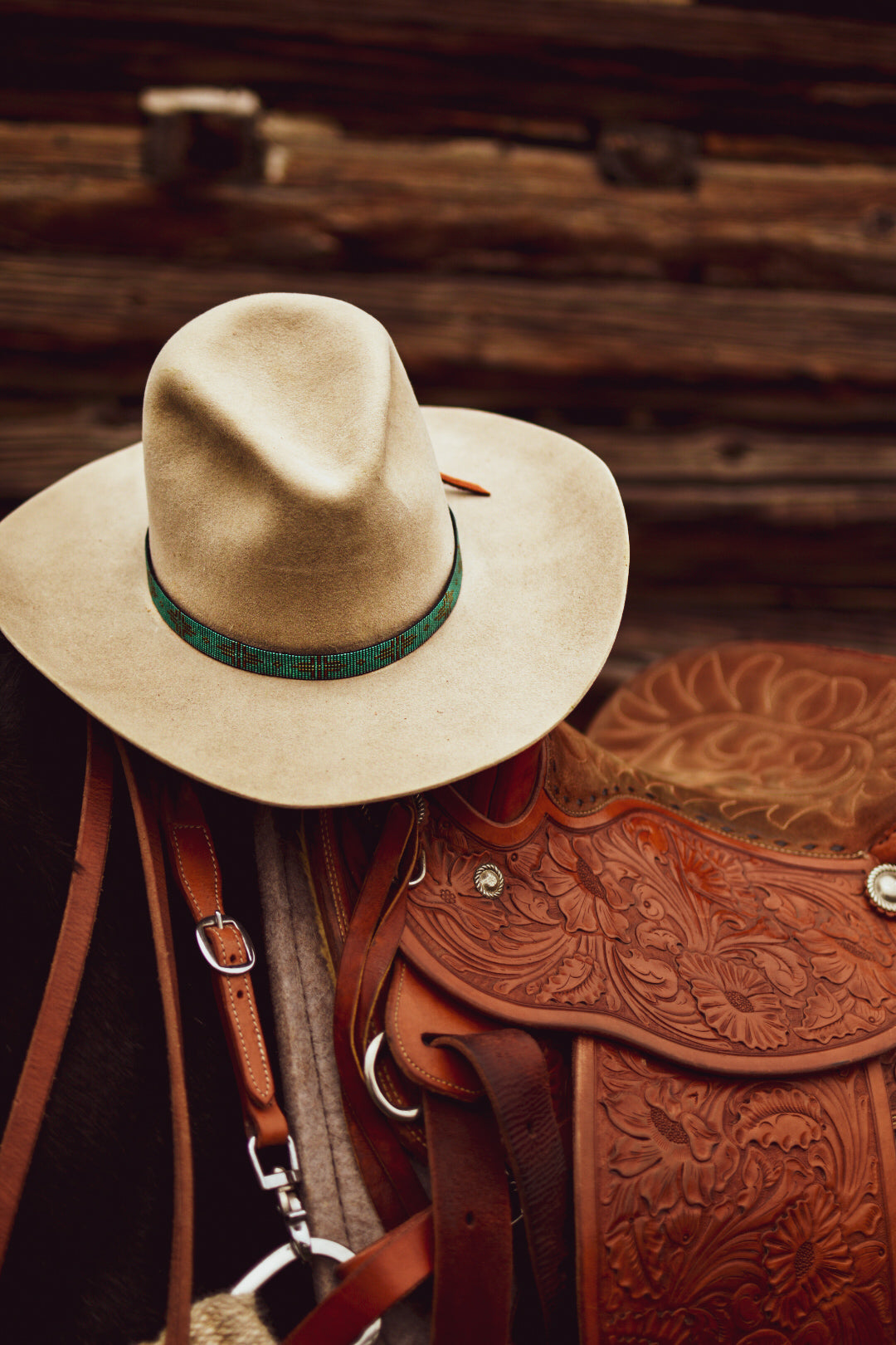 Hat Band — “Larch” in turquoise