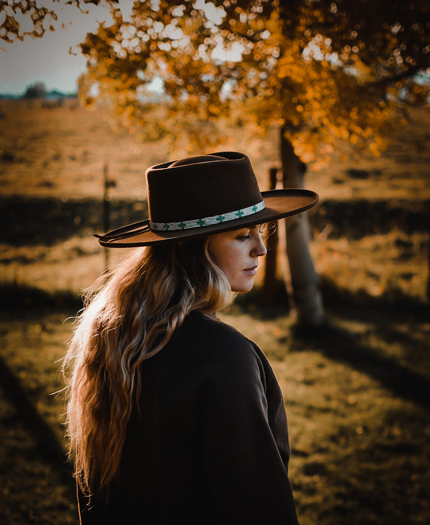 Hat Band — Made to Order — “Turquoise Crosses”