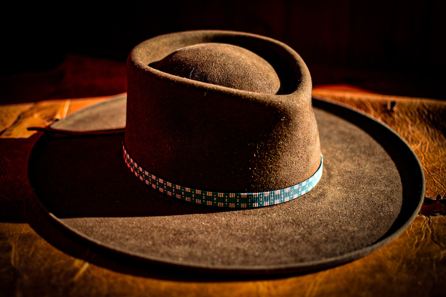 Hat Band — Made to Order— “Mountain Bluebird”