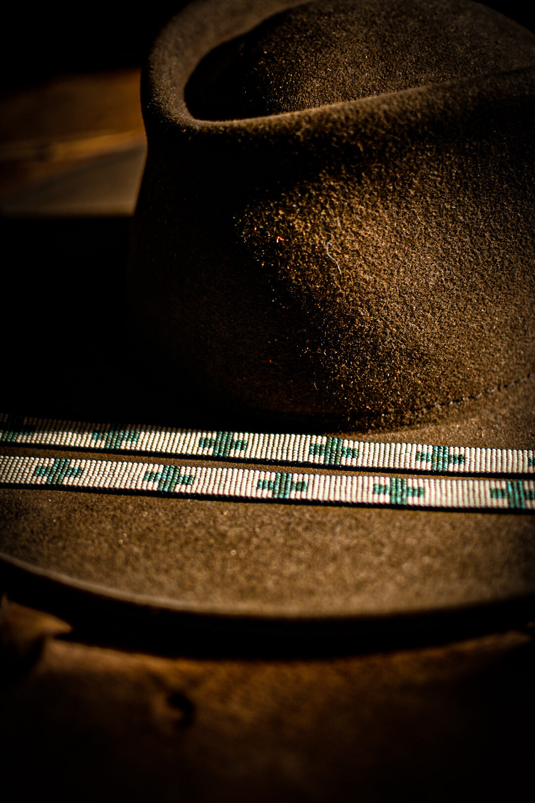 Hat Band — Made to Order — “Turquoise Crosses”