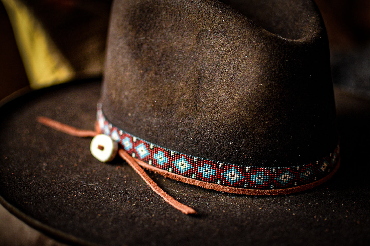 Hat Band — Made to Order— “Saddle Blanket” (narrow - red)
