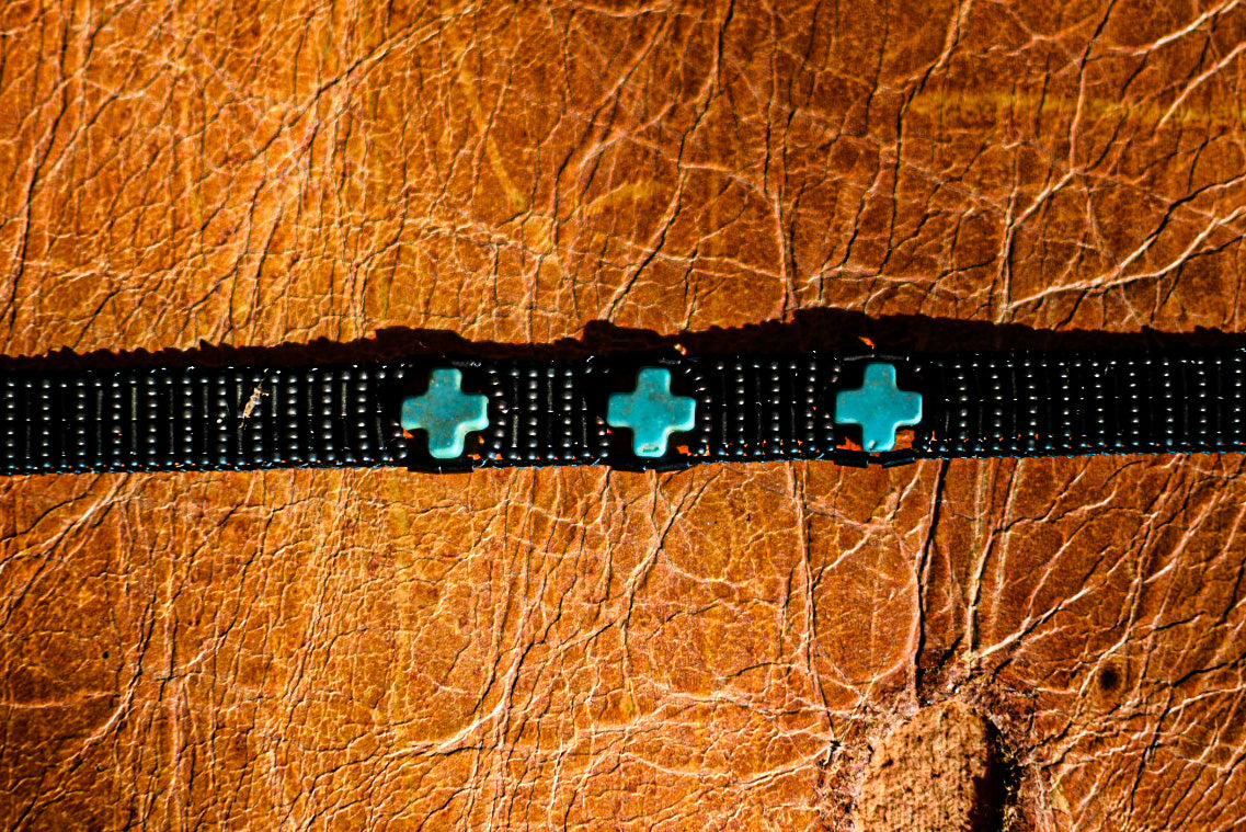 Hat Band — “Side Tie Cross”