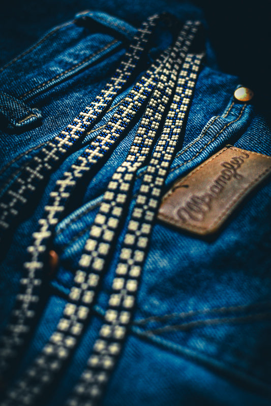Hat Band — Made to Order — “Pearl Snap” and “Blue Jeans”