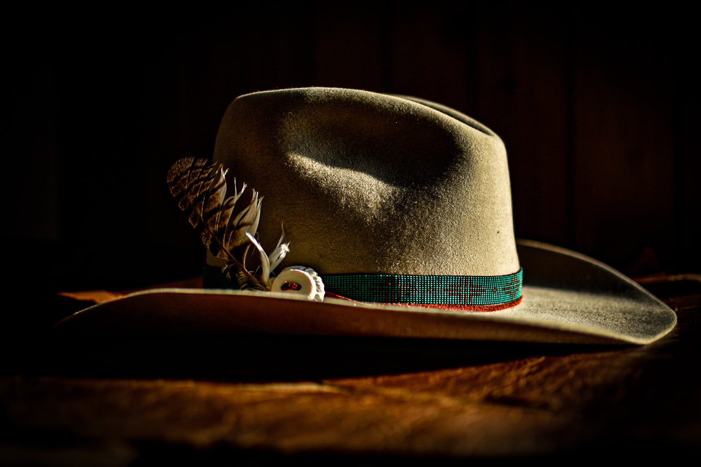 Hat Band — “Larch” in turquoise