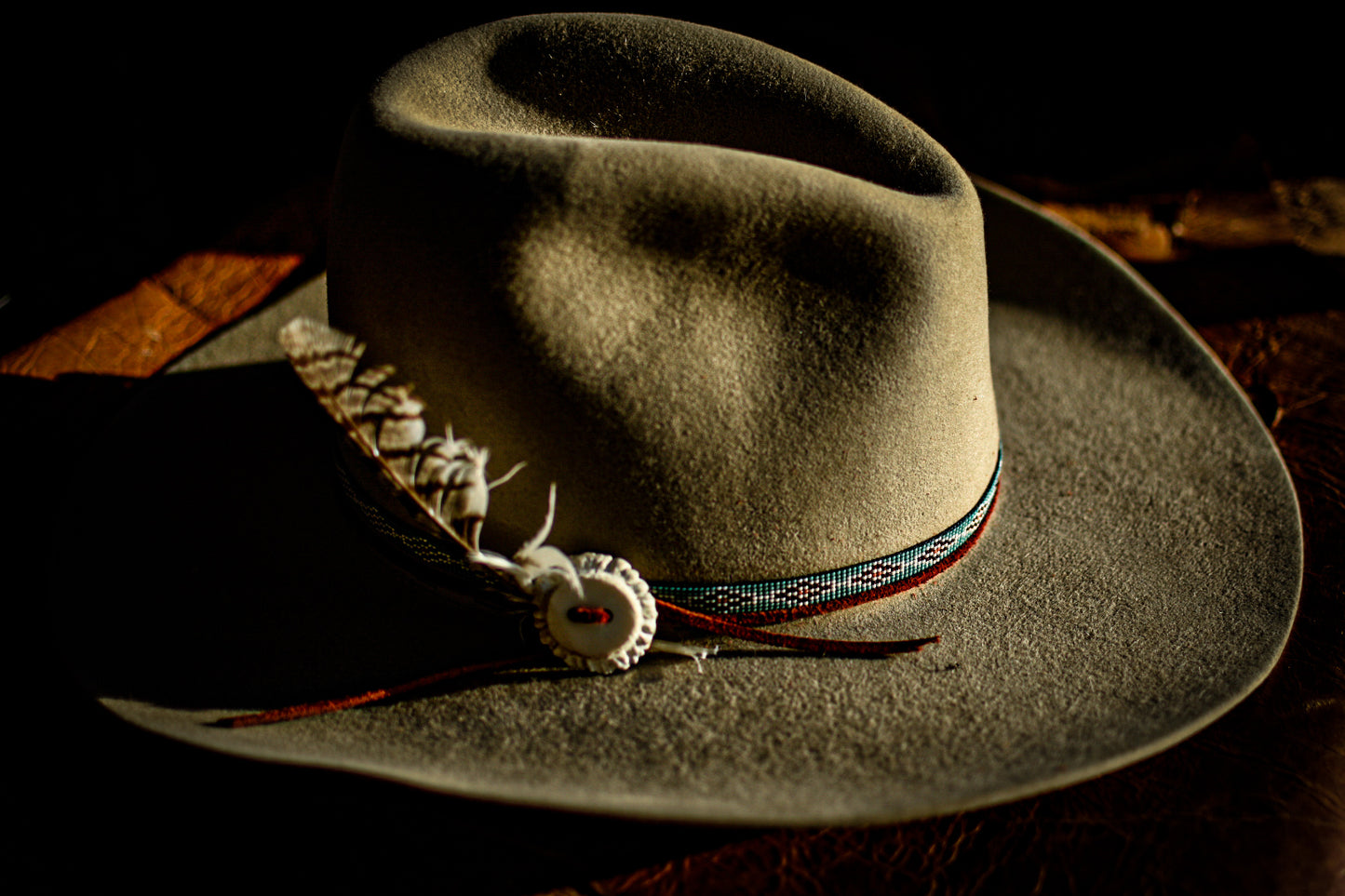 Hat Band — “Buck Creek” in light blue