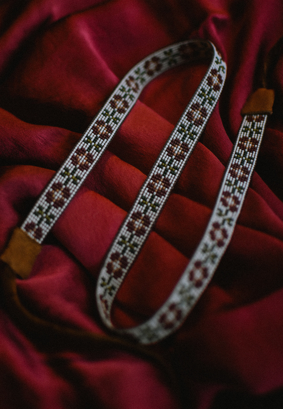 Hat Band — Marigold in Oxblood