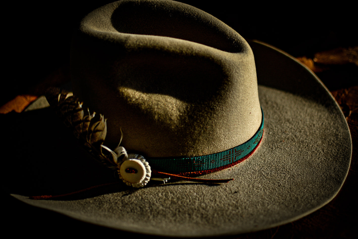 Hat Band — “Larch” in turquoise