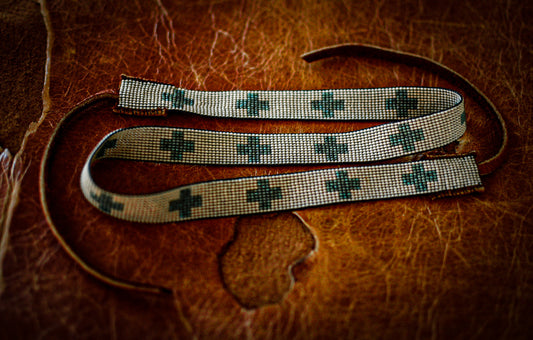 Hat Band — Made to Order — “Turquoise Crosses”