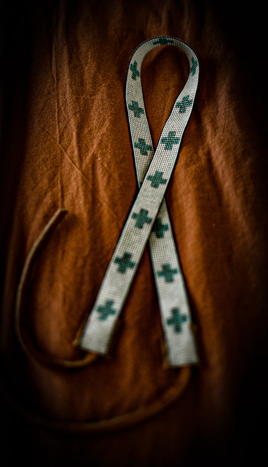 Hat Band — Made to Order — “Turquoise Crosses”