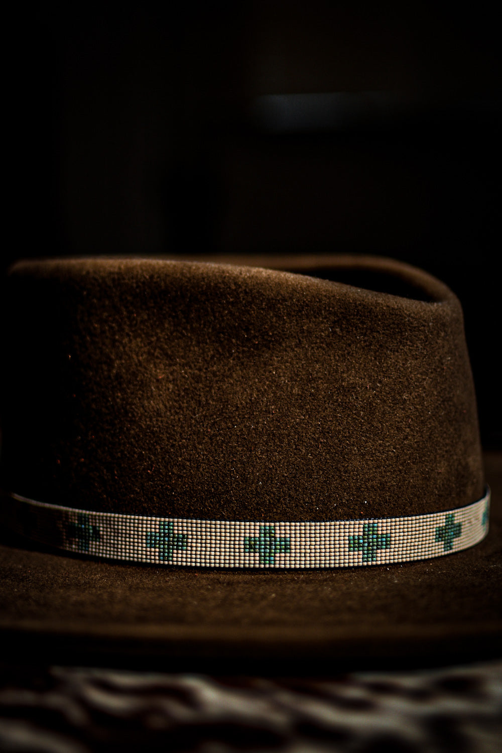 Hat Band — Made to Order — “Turquoise Crosses”