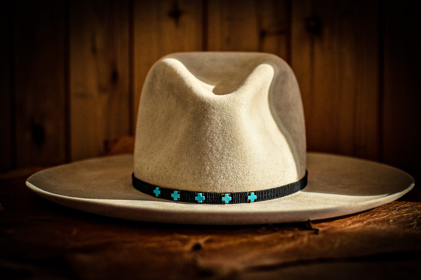 Hat Band — “Side Tie Cross”