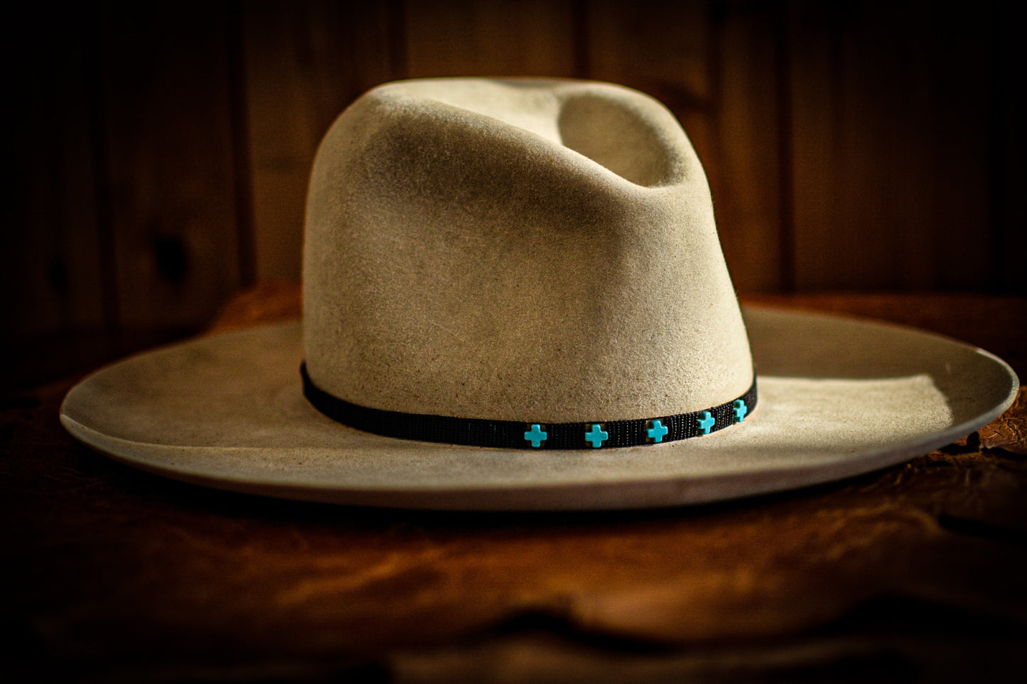 Hat Band — “Side Tie Cross”