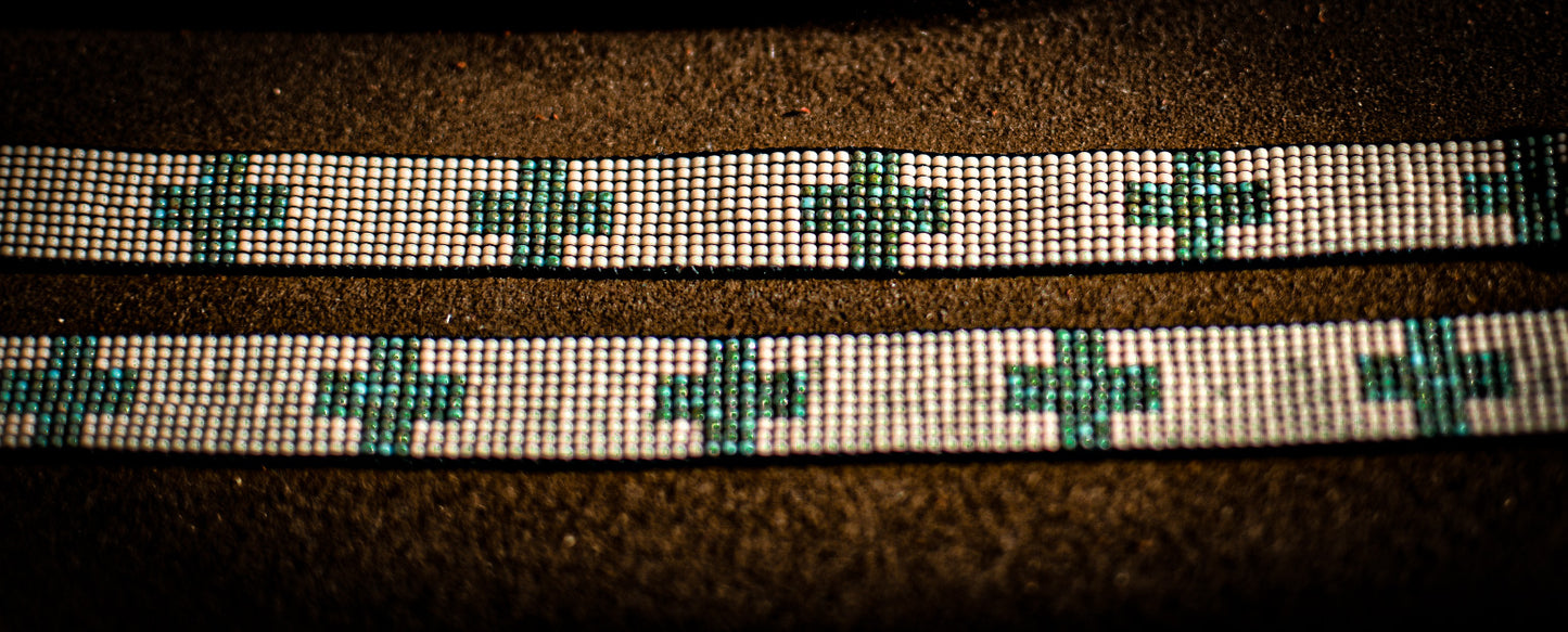 Hat Band — Made to Order — “Turquoise Crosses”